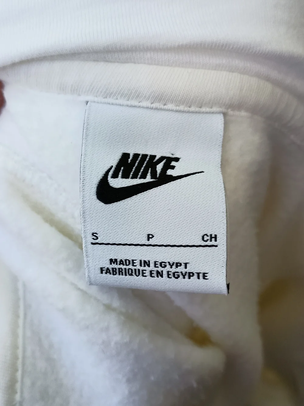 NWOT Nike White 100% Cotton Full-Zip Hoodie with Hood and Kangaroo Pockets_S